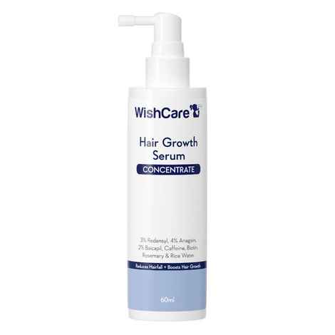 Buy WishCare Hair Growth Serum Concentrate|In-Vivo Tested|3%Resdensyl, 4% Anagain, 2%Baicapil, Rosemary & Rice Water|Easy to Use|Visible Hair Growth in 3 months|60 ml - Purplle