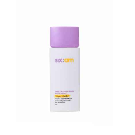 Buy SIX AM 3-in-1 Korean Daily Call Sun Serum 2% Niacinamide, Moisturiser & Sunscreen SPF 50 PA++++ (50 gm) - Purplle