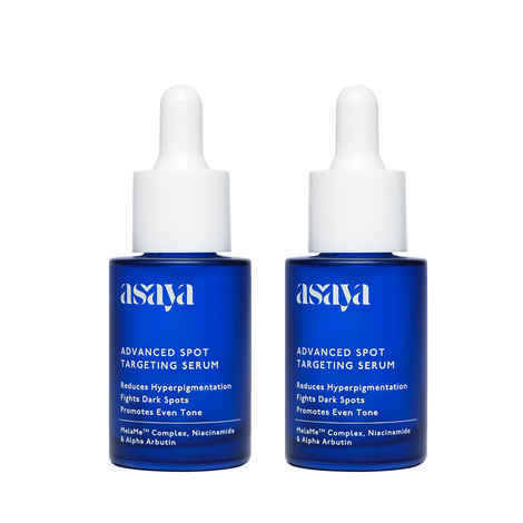 Buy Asaya Advanced Spot Pigmentation Face Serum | Fades Dark Spots & Acne Marks | MelaMe™ Complex, Niacinamide & Alpha Arbutin | Evens Skin Tone | 30 ml | Pack of 2 - Purplle