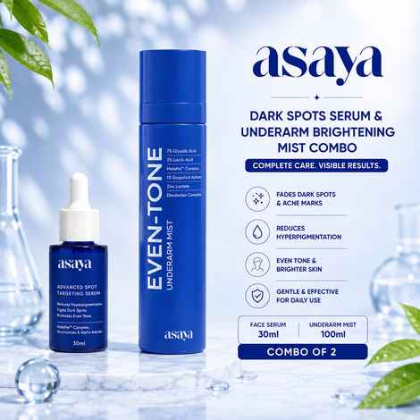 Buy Asaya Dark Spots & Underarm Brightening Combo | Face Serum 30 ml + Underarm Mist 100 ml | Combo of 2 - Purplle