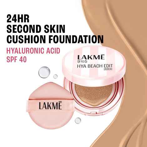 Buy Lakme 9to5 Hya Beach Edit Cushion Foundation N200 Neutral Nude- 12 gm - Purplle