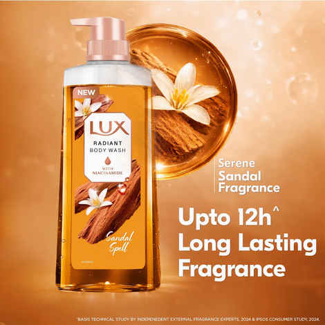 Buy Lux Luxurious Sandalwood Body Wash Shower Gel with Sandalwood Oil & Niacinamide| Long Lasting, Gives Radiant Glow & Deep Cleanses| For All Skin Types| 750 ml - Purplle