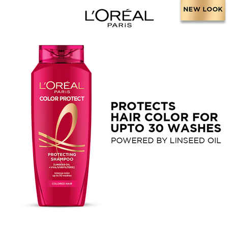 Buy L'Oreal Paris Color Protect Shampoo, Vibrant & Revived Colour, For Colour-treated Hair, Protects from UVA & UVB, 340 ml - Purplle