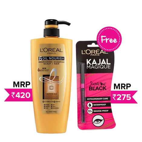 Buy L'Oreal Paris Extraordinary Oil Nourishing Shampoo For Dry and Dull Hair, Smoothens Hair, 65 ml - Purplle
