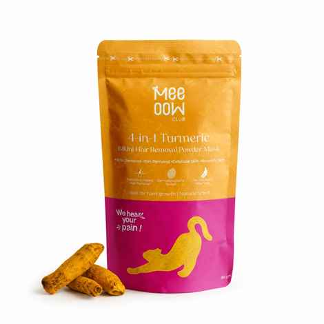 Buy Meeoow Club 4-in-1 Turmeric Bikini Hair Removal Powder Mask (80 gm) - Purplle