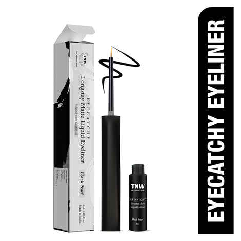 Buy TNW The Natural Wash Eyecatchy Longstay Matte Liquid Eyeliner with Hydrogenated Castor Oil | Smudgeproof | Pigmented | Long Lasting | Quick Dry 4 ml - Purplle