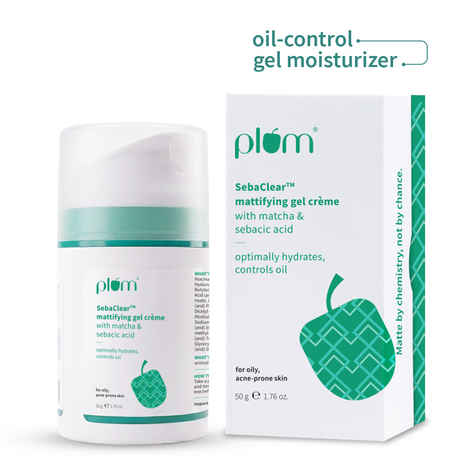 Buy Plum SebaClearTM Mattifying Gel Creme with Matcha & Sebacic Acid - 50 gm - Purplle