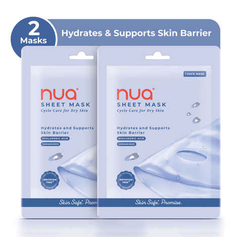 Buy Nua Hyaluronic acid and Ceramides Sheet Mask (Pack of 2) - Purplle