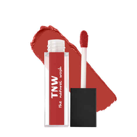 Buy TNW The Natural Wash Matte Velvet Longstay Liquid Lipstick Mini with Macadamia Oil and Argan Oil - 02 | Transferproof | Pigmented | Spicy Coral | Coral Nude 1.2 ml - Purplle