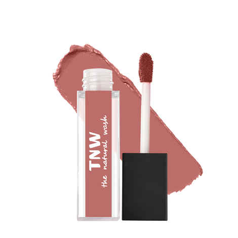 Buy TNW The Natural Wash Matte Velvet Longstay Liquid Lipstick Mini with Macadamia Oil and Argan Oil - 08| Transferproof | Pigmented | Pretty Peach | Peachy Nude 1.2 ml - Purplle