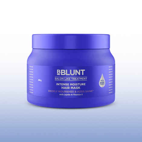 Buy BBLUNT Intense Moisture Hair Mask with Jojoba Oil & Vitamin E for Nourished & Shiny Hair- 250 gm - Purplle