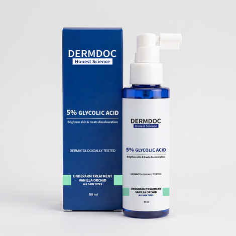 Buy DERMDOC 5% Glycolic Acid Advanced Underarm Spray 55 gm - Purplle
