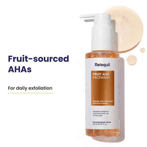 Buy Re'equil Fruit AHA (Glycolic, Lactic, Malic & Citric Acids) Face Wash 150 ml - Purplle