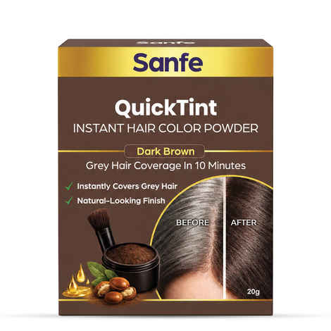 Buy Sanfe QuickTint Instant Hair Color Powder For Grey Coverage | 20 gm - Purplle