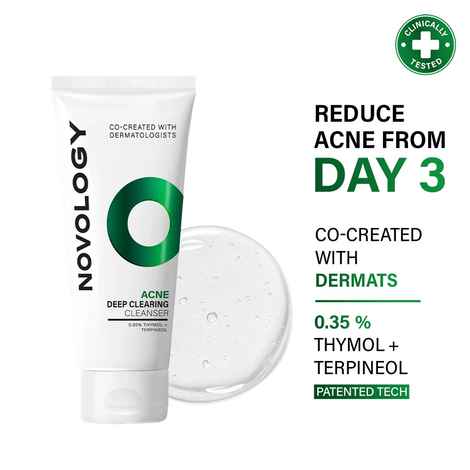 Buy Novology Acne Clearing Cleanser for Acne, Whiteheads and Blackheads| Suitable for Sensitive Skin|100 gm - Purplle