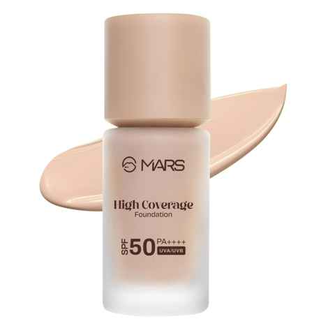 Buy MARS SPF50 PA++++ High Coverage Liquid Foundation | Blemish Free & Blendable Foundation for Makeup (40 ml) (SHADE-02) - Purplle