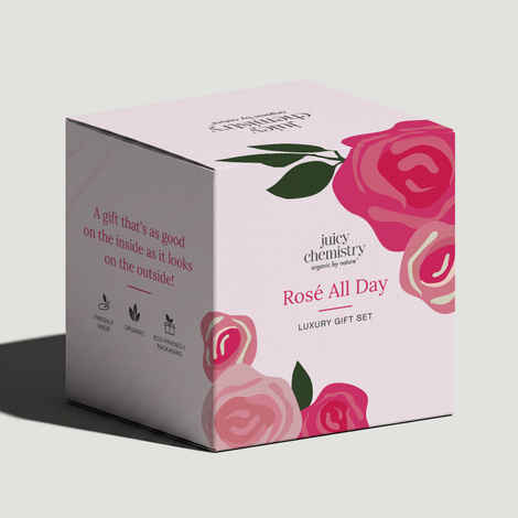 Buy Juicy Chemistry Rose All Day Gift Box | Face, Body & Lip Care Kit | Self Care & Gifting Hamper 5 pcs - Purplle