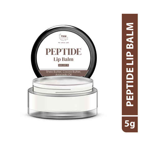 Buy TNW The Natural Wash Peptide Lip Balm Vanilla | Hydrates, Softens & Protects Lips | Shea, Cocoa & Avocado Oils | Paraben-Free | 5 gm - Purplle