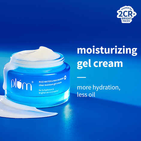 Buy Plum 2% Niacinamide & Rice Water Clear Moisture Gel Cream | Fades Blemishes & Brightens Skin | Lightweight & Non-sticky | 50 gm - Purplle