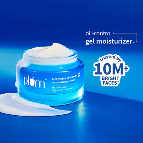 Buy Plum 2% Niacinamide & Rice Water Clear Moisture Gel Cream | Fades Blemishes & Brightens Skin | Lightweight & Non-sticky | 50 gm - Purplle
