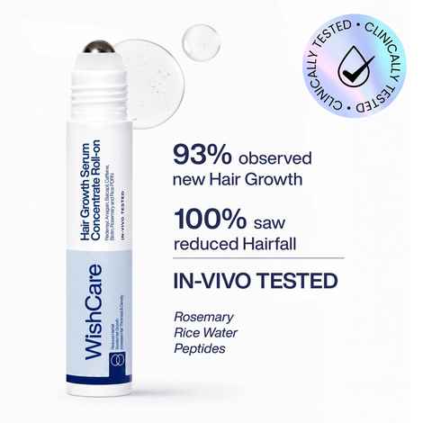 Buy Wishcare Hair Growth Serum Concentrate Roll on - In-Vivo Tested - Redensyl, Anagain, Biotin,Keratin & Rice Water 30 ml - Purplle