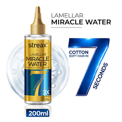 Buy Streax Lamellar Miracle Water- 7 secs Hair Treatment for Dry Frizzy Hair, Hair Spray,200 ml - Purplle