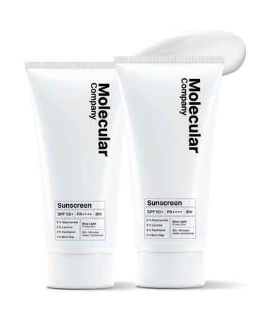 Buy Molecular Company | SPF 50+ Pa++++ |Moisturising Gel Sunscreen For Oily Dry Sensitive Combination Dull Acne Prone Skin| 50 gm (Pack of 2) - Purplle