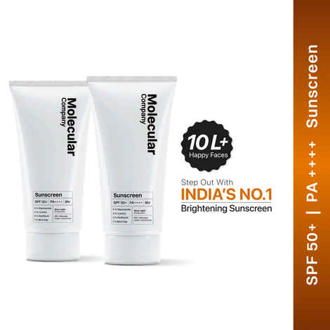 Buy Molecular Company | SPF 50+ Pa++++ |Moisturising Gel Sunscreen For Oily Dry Sensitive Combination Dull Acne Prone Skin| 50 gm (Pack of 2) - Purplle
