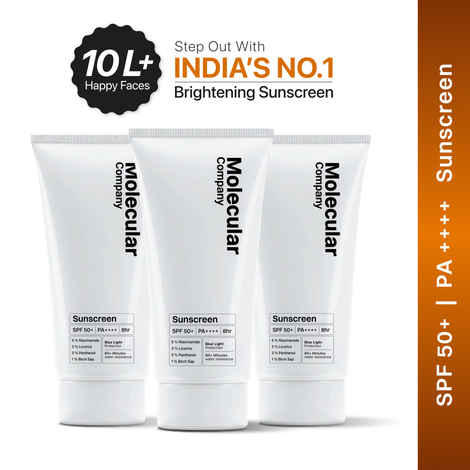 Buy Molecular Company | SPF 50+ Pa++++ |Moisturising Gel Sunscreen For Oily Dry Sensitive Combination Dull Acne Prone Skin| 50 gm (Pack of 3) - Purplle