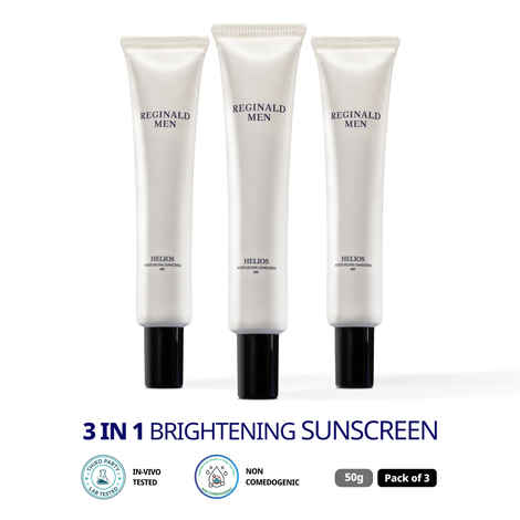Buy Reginald Men SPF 50+ PA++++ Sunscreen (150 gm ) | Daily Sun Protection for Men (Pack of 3,50 gm x 3) - Purplle