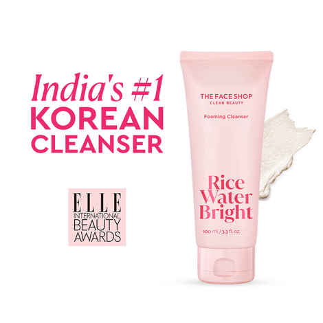 Buy The Face Shop Rice Water Brigh Cleansing Foam (150 ml) - Purplle