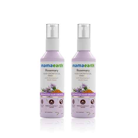 Buy Mamaearth Rosemary Hair Growth Oil with Rosemary & Methi Dana for Promoting Hair Growth - 100 ml (Pack of 2) - Purplle