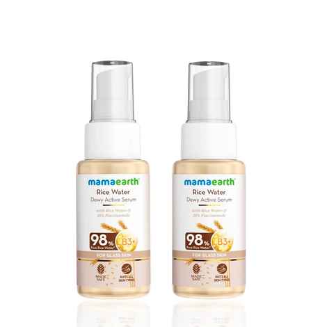 Buy Mamaearth Rice Water Dewy Active Serum with 10% Niacinamide Rice Water & Hyaluronic Acid - 50 ml (Pack of 2) - Purplle
