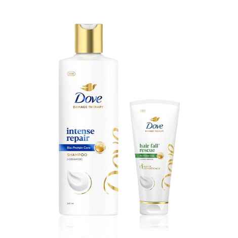 Buy Dove Hair Fall Rescue Combo ( Shampoo (340 ml) + Conditioner For Strong Frizz Protected Hair (175 ml)) Combo of 2 - Purplle