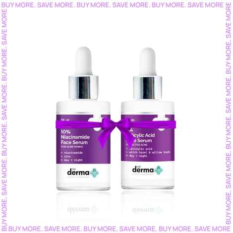 Buy The Derma co. 10% Niacinamide Face Serum for Acne Marks + The Derma co.2% Salicylic Acid Face Serum for Active Acne Marks - Combo of 2 - Purplle