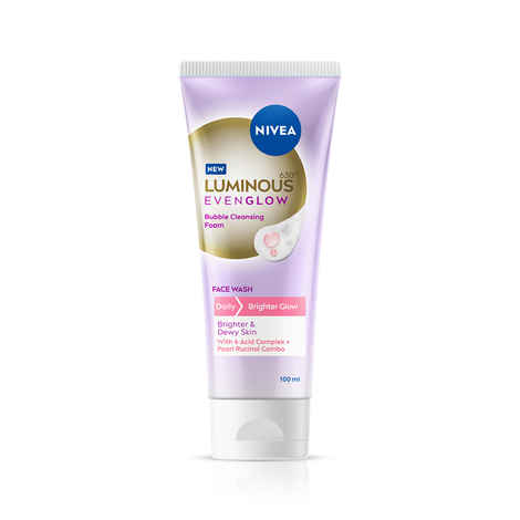 Buy Nivea Luminous Even Glow Bubble Foam Face Wash (100 ml) - Purplle