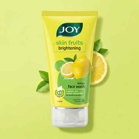 Buy Joy Skin Brightening Lemon Face Wash For Oily Skin (150 ml) | Reduces Dark Spots, Removes Excess Oil & Dirt | Enriched with Natural Exfoliating Agents & Vitamin C - Purplle