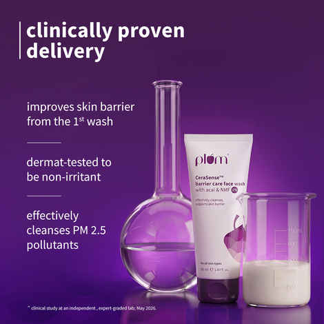 Buy Plum CeraSense™ Barrier Care Face Wash with Acai & 1% NMF (50 ml) - Purplle