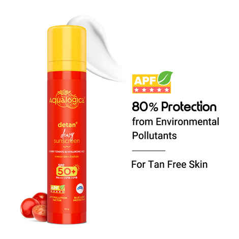 Buy Aqualogica Detan+ Dewy Sunscreen with Cherry Tomato and Hyaluronic Acid (50 gm) - Purplle