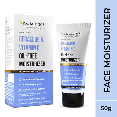 Buy Dr. Sheth's Ceramide and Vitamin C Oil-Free Moisturizer - 50 gm - Purplle