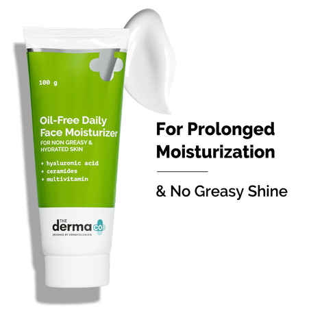 Buy The Derma co Oil-Free Daily Face Moisturizer With Hyaluronic Acid, Ceramides for Hydrated Skin (100 gm) - Purplle