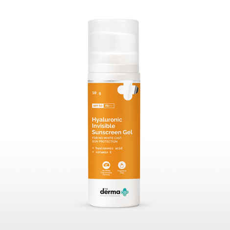 Buy The Derma co.Hyaluronic Invisible Sunscreen Gel with Hyaluronic Acid & Vitamin E for No White Cast Sun Protection (50 gm) - Purplle