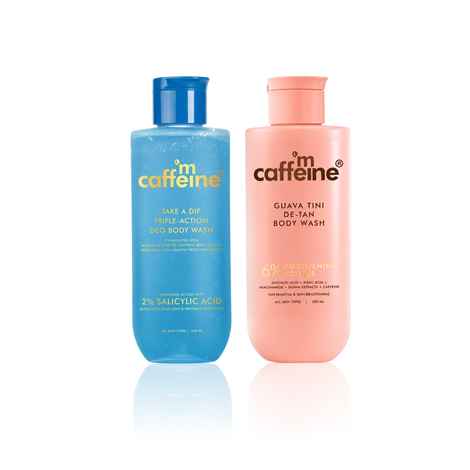 Buy mCaffeine Shower Bliss Kit Take A Dip Body Wash 250 ml + Detan Body Wash 300 ml Combo of 2 - Purplle