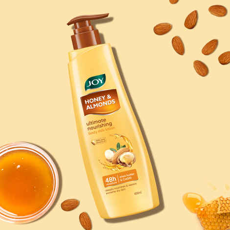 Buy Joy Honey & Almonds Ultimate Nourishing Body Milk Lotion (400 ml) | With Shea Butter & Vitamin E | Long Lasting Moisture | Prevents Dryness & Provides Intense Moisturization for Dry Skin - Purplle