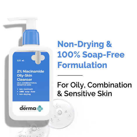 Buy The Derma Co. 2% Niacinamide Oily Skin Cleanser with Niacinamide & Cica Extract | Face Wash for Sensitive, Oily & Combination Skin 125 ml - Purplle