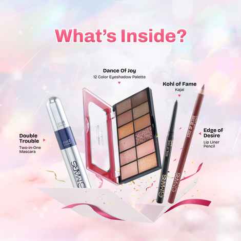 Buy MARS Eyes On Fire Eye Makeup Gift Set | Double Trouble Mascara | Edge of Desire Lip Pencil | Kohl of Fame Lip Liner | Dance of Joy 12 Shades Eyeshadow Palette (Pack of 4) - Purplle
