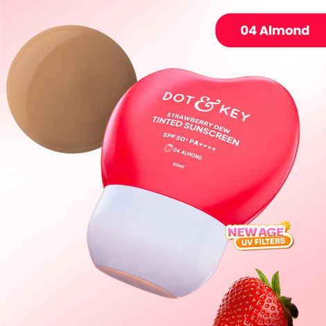 Buy Dot & Key Strawberry Dew Tinted Sunscreen In-Vivo Tested SPF 50+ PA++++ With New-Age UV Filters 04 - Almond - (50 ml) - Purplle