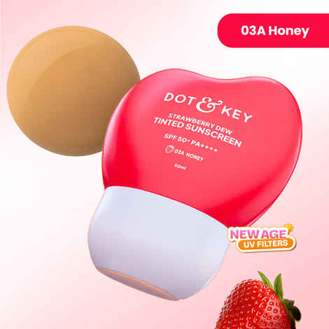 Buy Dot & Key Strawberry Dew Tinted Sunscreen In-Vivo Tested SPF 50+ PA++++ With New-Age UV Filters - 03A Honey - (50 ml) - Purplle