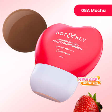 Buy Dot & Key Strawberry Dew Tinted Sunscreen In-Vivo Tested SPF 50+ PA++++ With New-Age UV Filters - 08A Mocha - (50 ml) - Purplle
