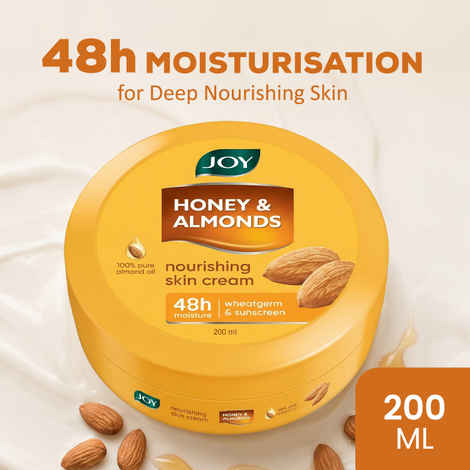 Buy Joy Honey & Almonds Deep Nourishing Skin Cream (200 ml) | 48h Moisture | Skin Cold Cream with Natural Sunscreen For Glowing Skin | Protects for Dryness & Retains Natural Moisture Balance - Purplle